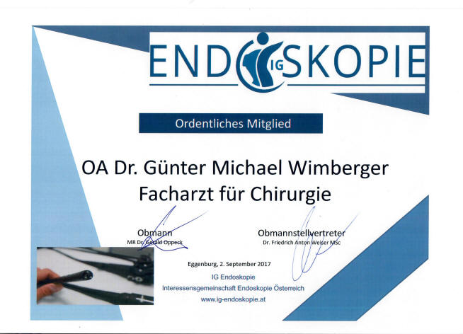 Endoskopie - Ordentliches Mitglied